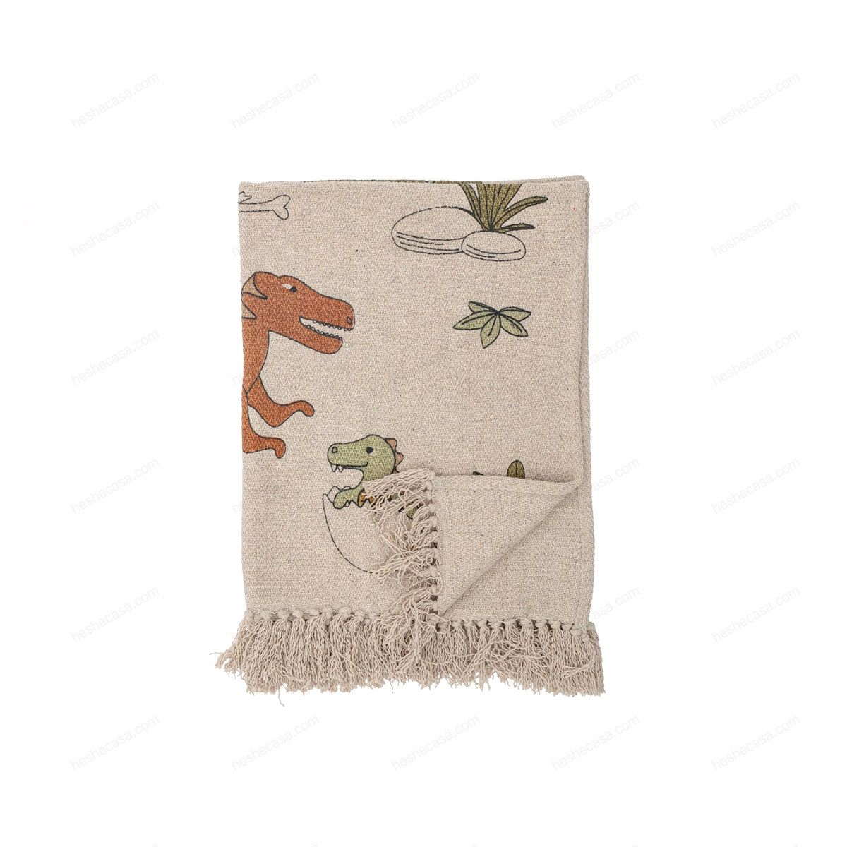 Maurice Throw, Nature, Recycled Cotton 毯子