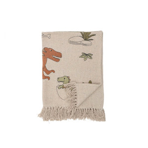 Maurice Throw, Nature, Recycled Cotton 毯子