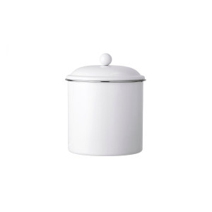 Karina Jar WLid, White, Metal 储物罐