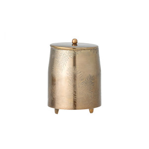 Jolee Jar WLid, Brass, Stainless Steel 储物罐