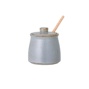 Masami Honey Pot WDipper, Blue, Stoneware 蜂蜜罐
