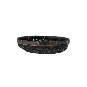 Malika Bread Basket, Black, Bamboo 面包篮