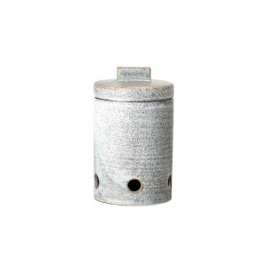 Kendra Garlic Jar, Grey, Stoneware 储物罐