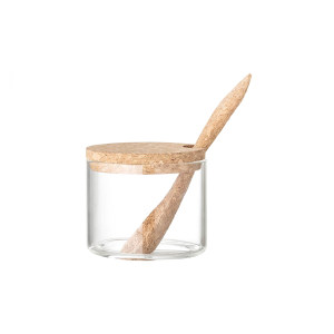 Milk Jug & Sugar Bowl, Clear, Glass  储物罐