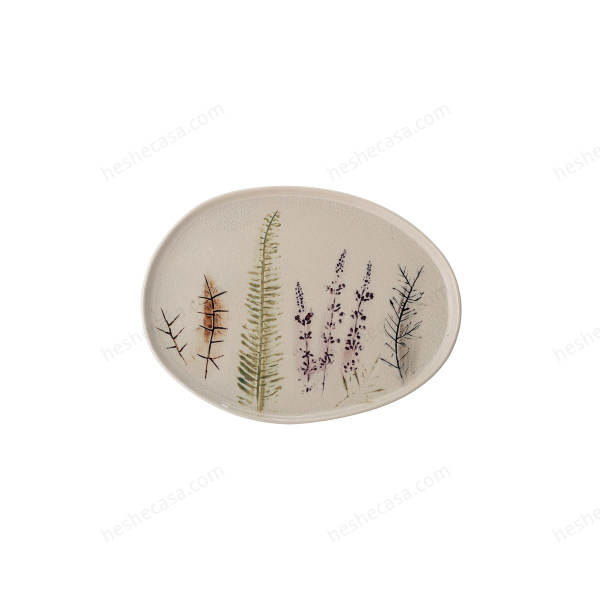 Bea Serving Plate, Nature, Stoneware 盘子