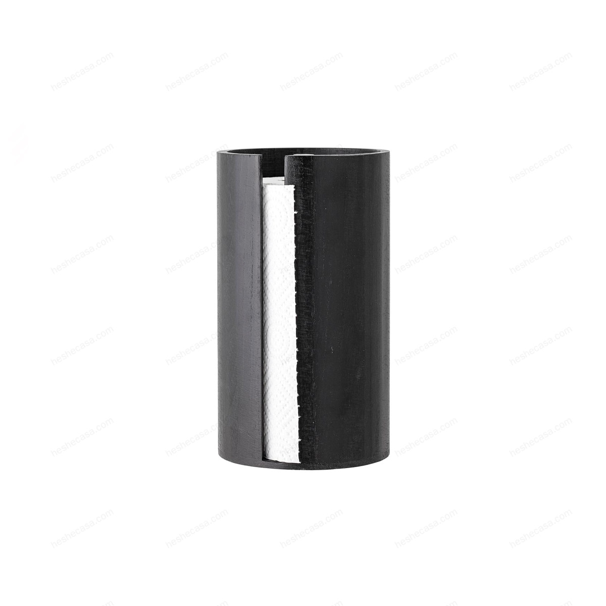 Celian Kitchen Paper Stand, Black, Paulownia 厨房纸巾架