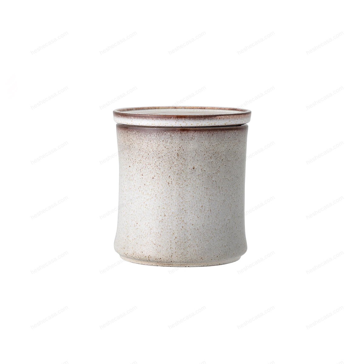 Sandrine Jar WLid, Grey, Stoneware 储物罐