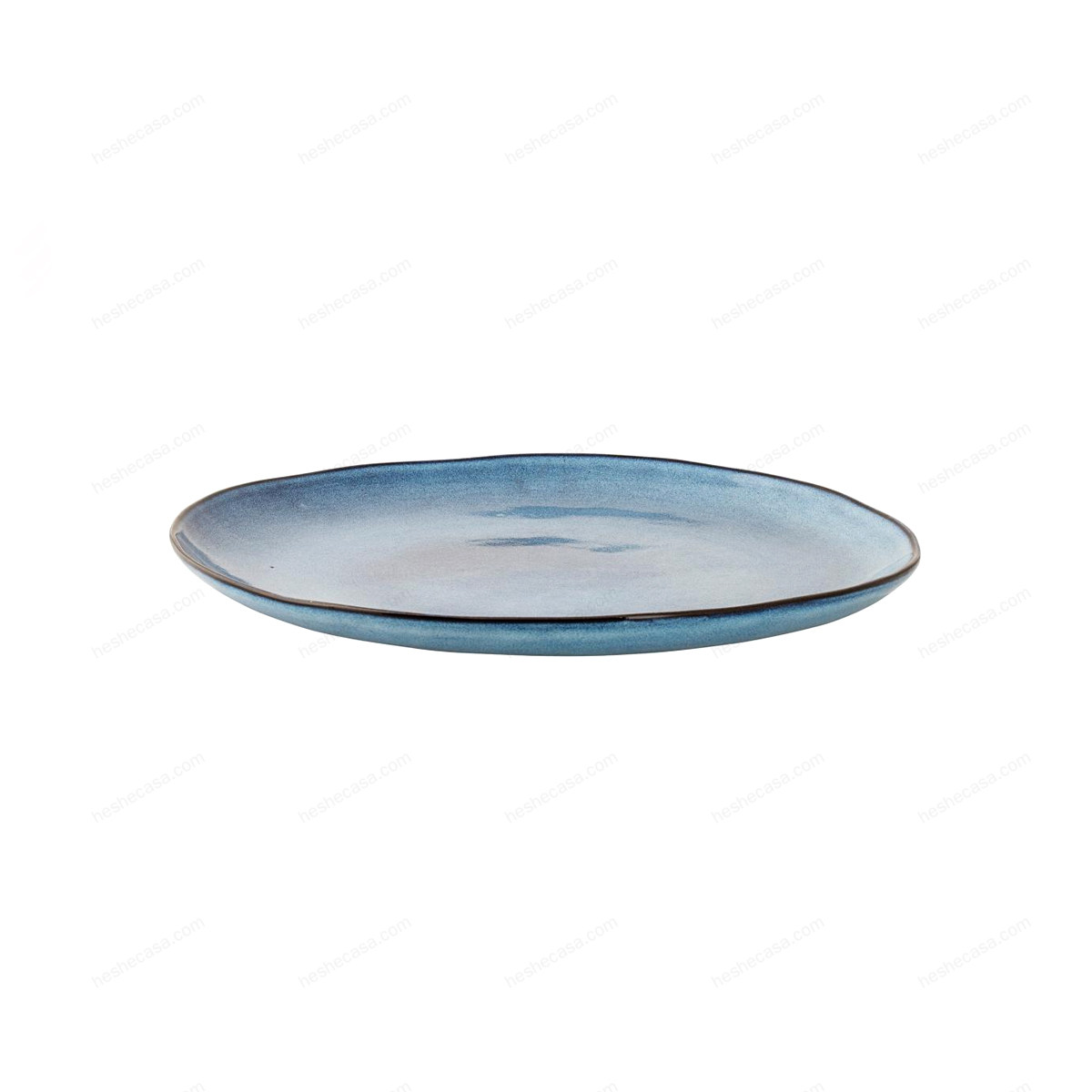 Sandrine Plate, Blue, Stoneware 盘子