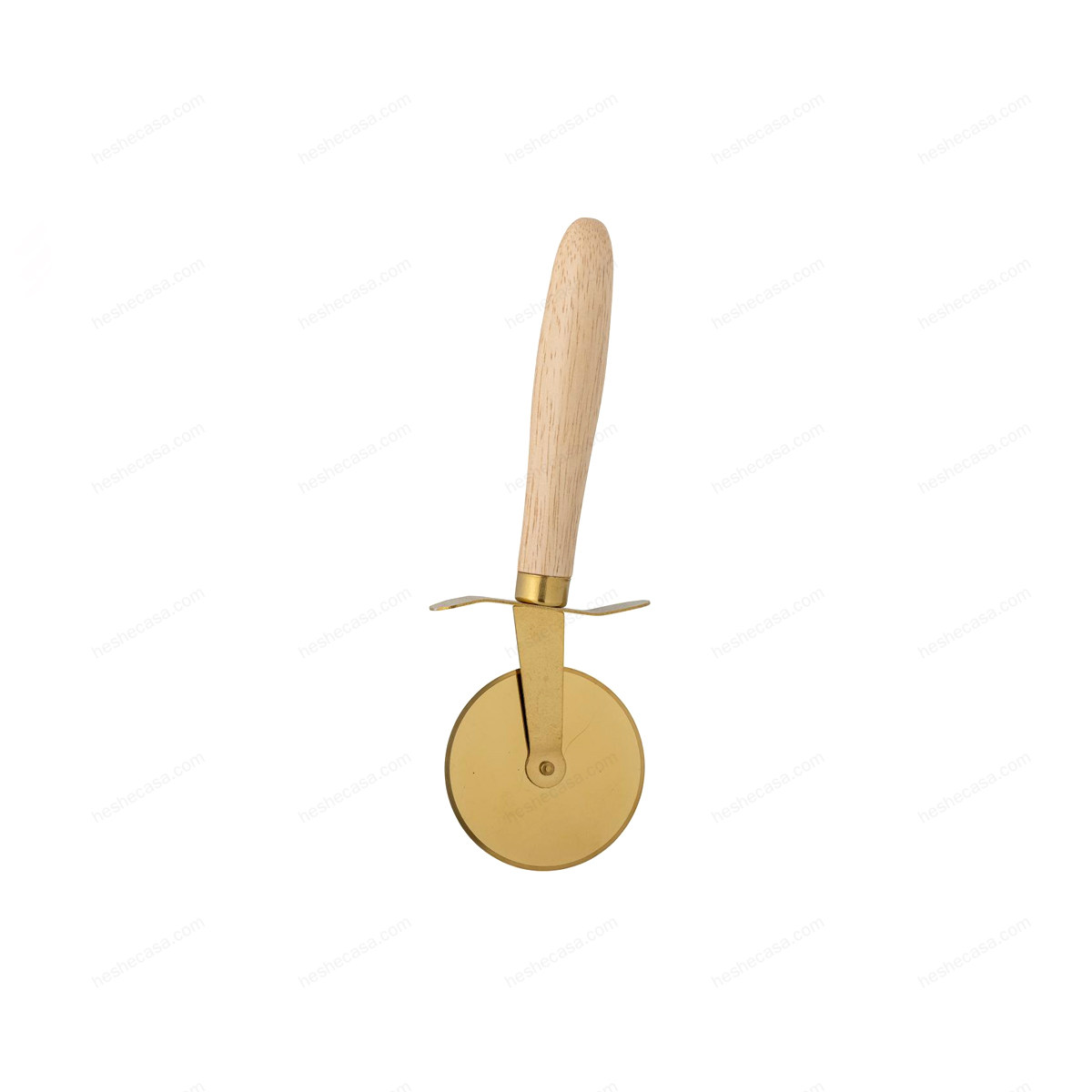 Cati Pizza Cutter, Gold, Beech 披萨刀