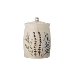 Bea Jar WLid, Nature, Stoneware 储物罐