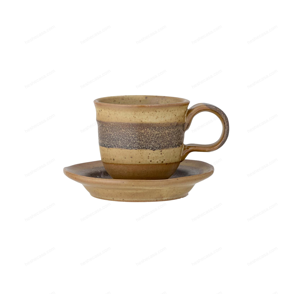 Solange Espresso Cup WSaucer, Nature, Stoneware 茶杯