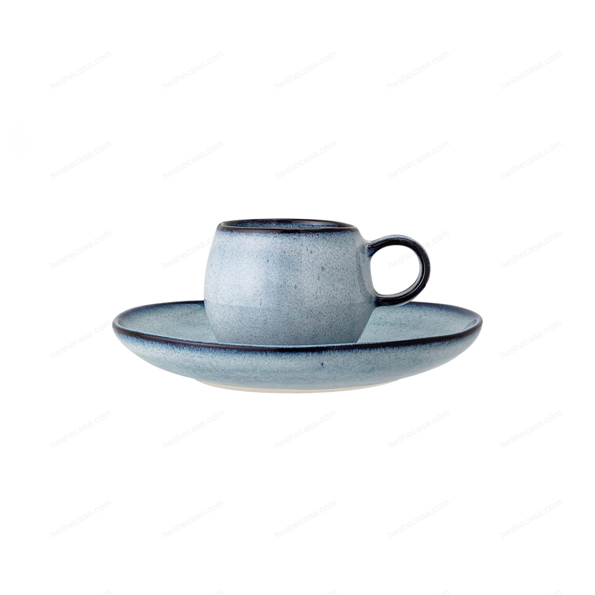Sandrine Espresso Cup WSaucer, Blue, Stoneware 咖啡杯