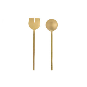 Serra Salad Servers, Gold, Brass 搅拌勺