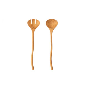 Sidra Salad Servers, Nature, Teak 搅拌勺