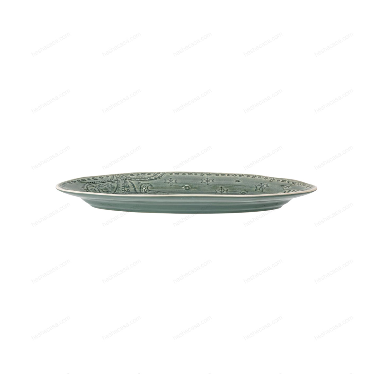 Rani Serving Plate, Green, Stoneware 盘子