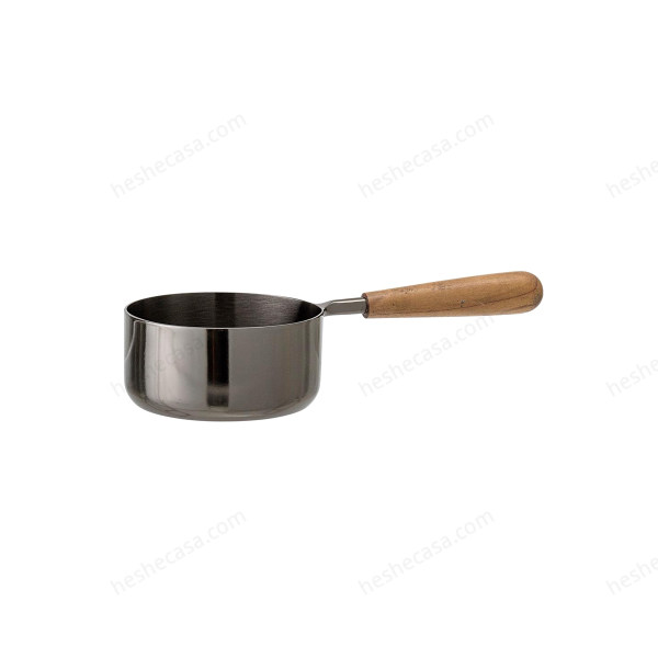 Ruan Serving Pot WHandle, Black, Stainless Steel 奶锅