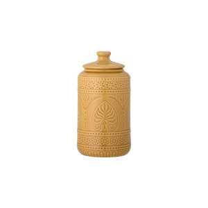 Rani Jar WLid, Yellow, Stoneware 储物罐