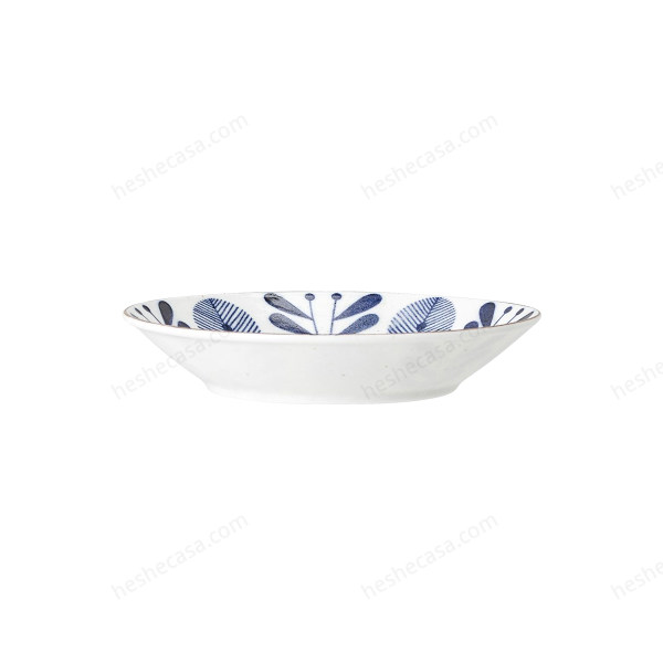 Camellia Serving Bowl, Blue, Porcelain 盘子