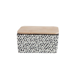 Poppy Butter Box, Black, Stoneware 储物盒