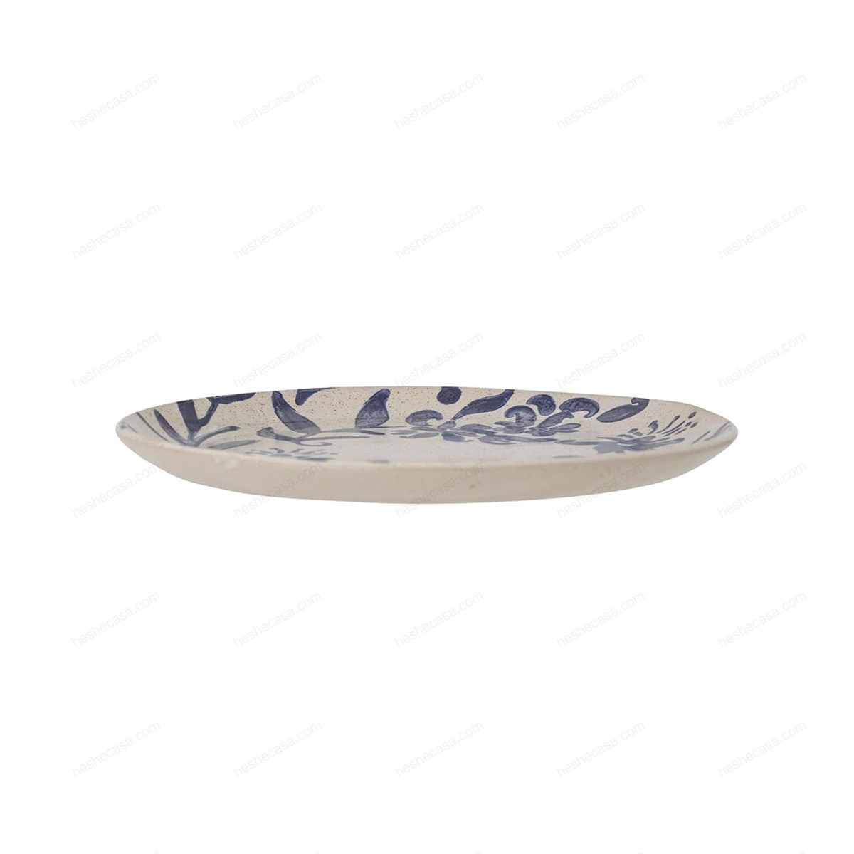 Petunia Plate, Blue, Stoneware 盘子