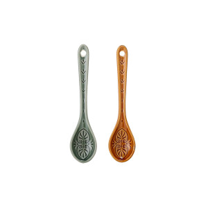 Rani Spoon, Green, Stoneware 勺子