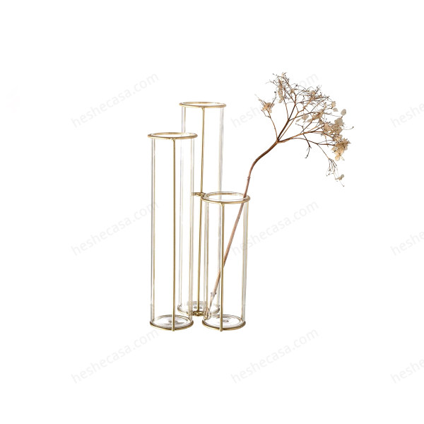 Maru Vase, Gold, Glass花瓶