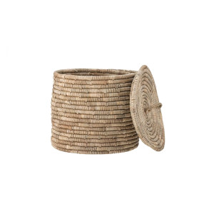 Lin Basket WLid, Nature, Seagrass 收纳篓