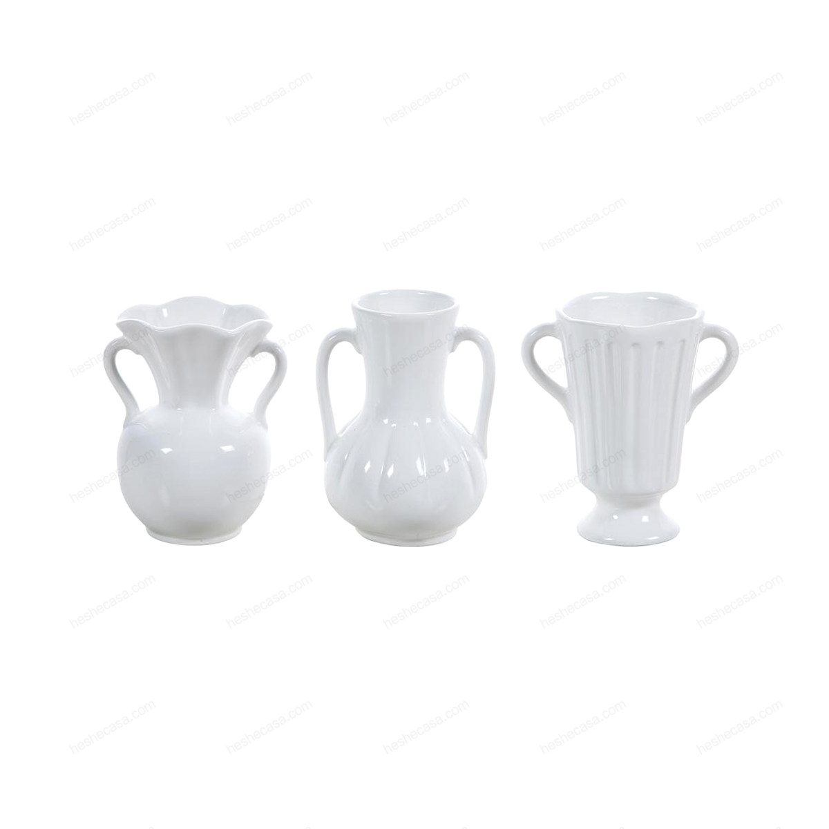 Mettelene Vase, White, Ceramic花瓶