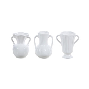 Mettelene Vase, White, Ceramic花瓶