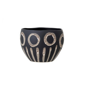 Magnus Flowerpot, Black, Stoneware花瓶