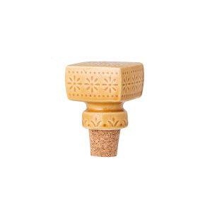 Rani Wine Stopper, Yellow, Stoneware 红酒瓶塞