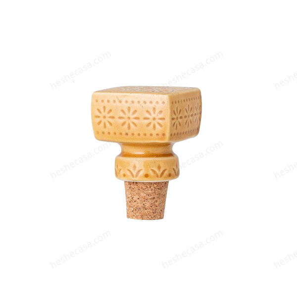 Rani Wine Stopper, Yellow, Stoneware 红酒瓶塞