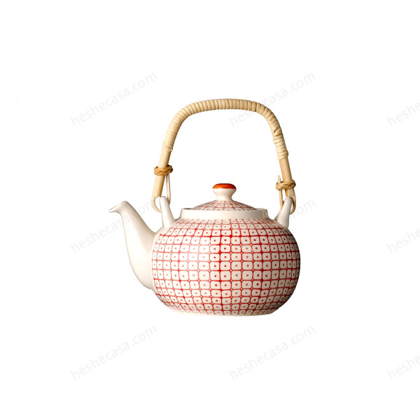 Carla Teapot, Red, Stoneware 茶壶