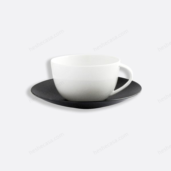 Bulle Sable Noir Teacup And Saucer 7 Oz 茶杯