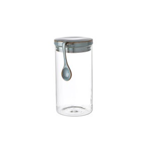 Pixie Jar WLid & Spoon, Green, Glass 储物罐