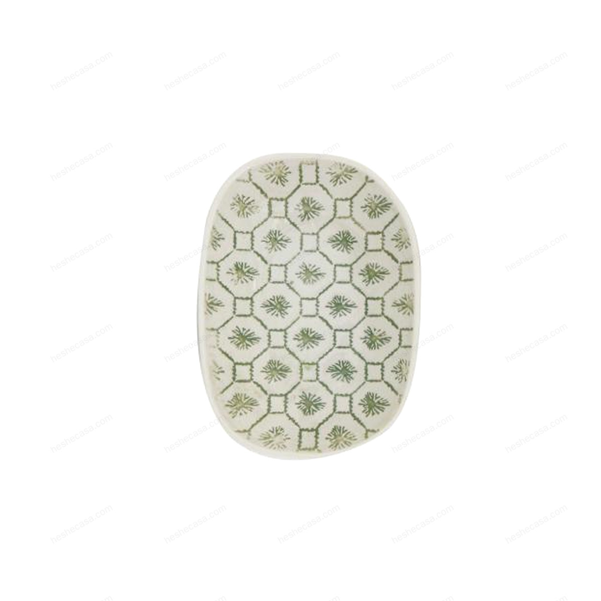 Viola Serving Dish, Green, Stoneware 盘子