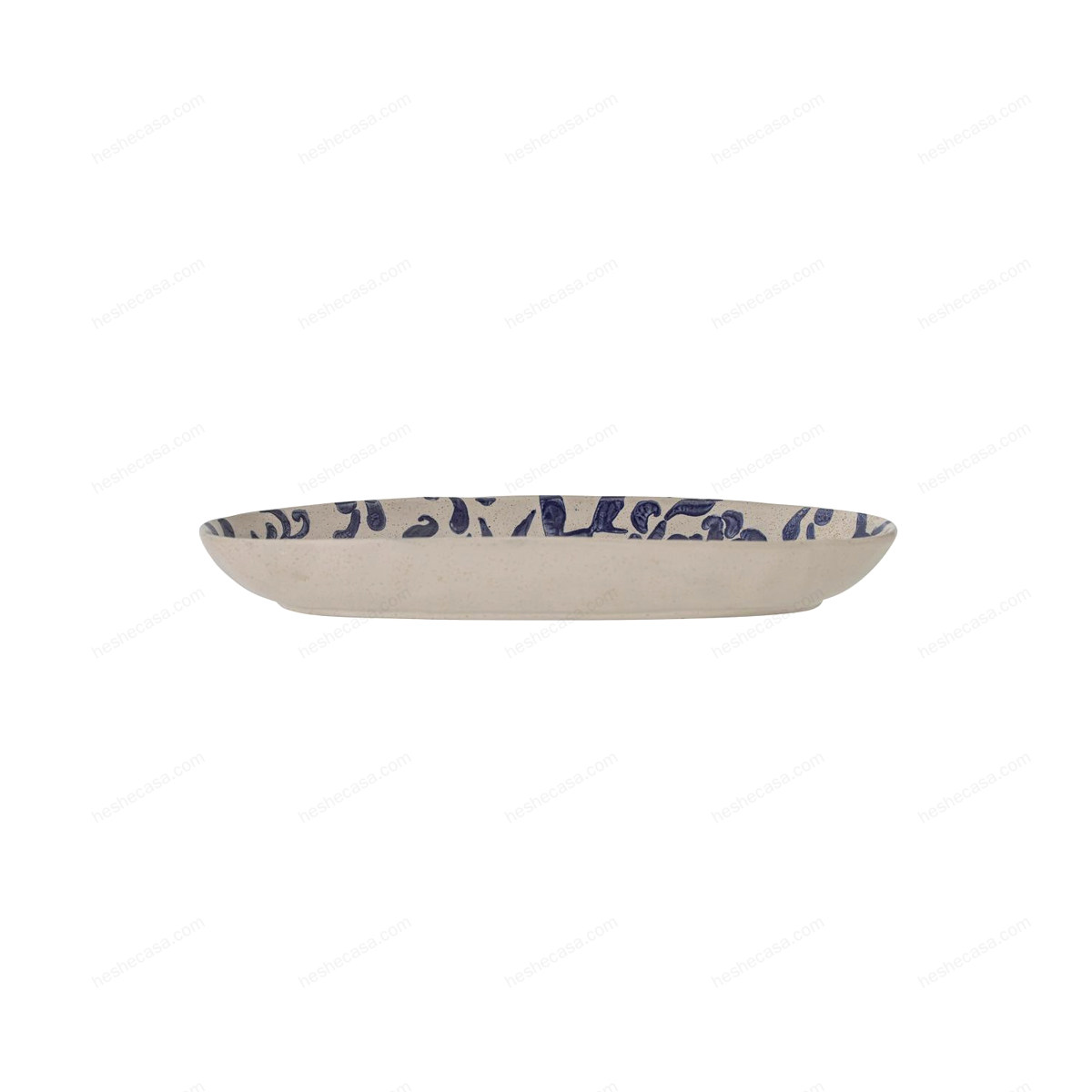 Petunia Serving Plate, Blue, Stoneware 盘子