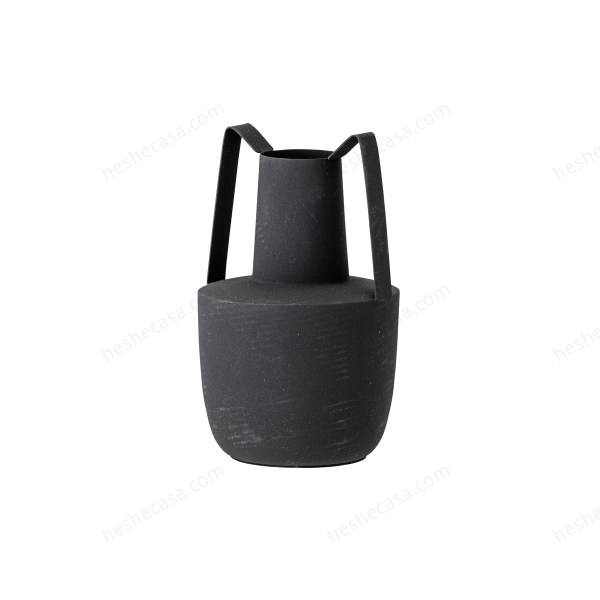Itamar Vase, Black, Metal花瓶