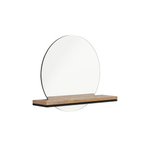 Lias Mirror WShelf, Brown, Glass镜子