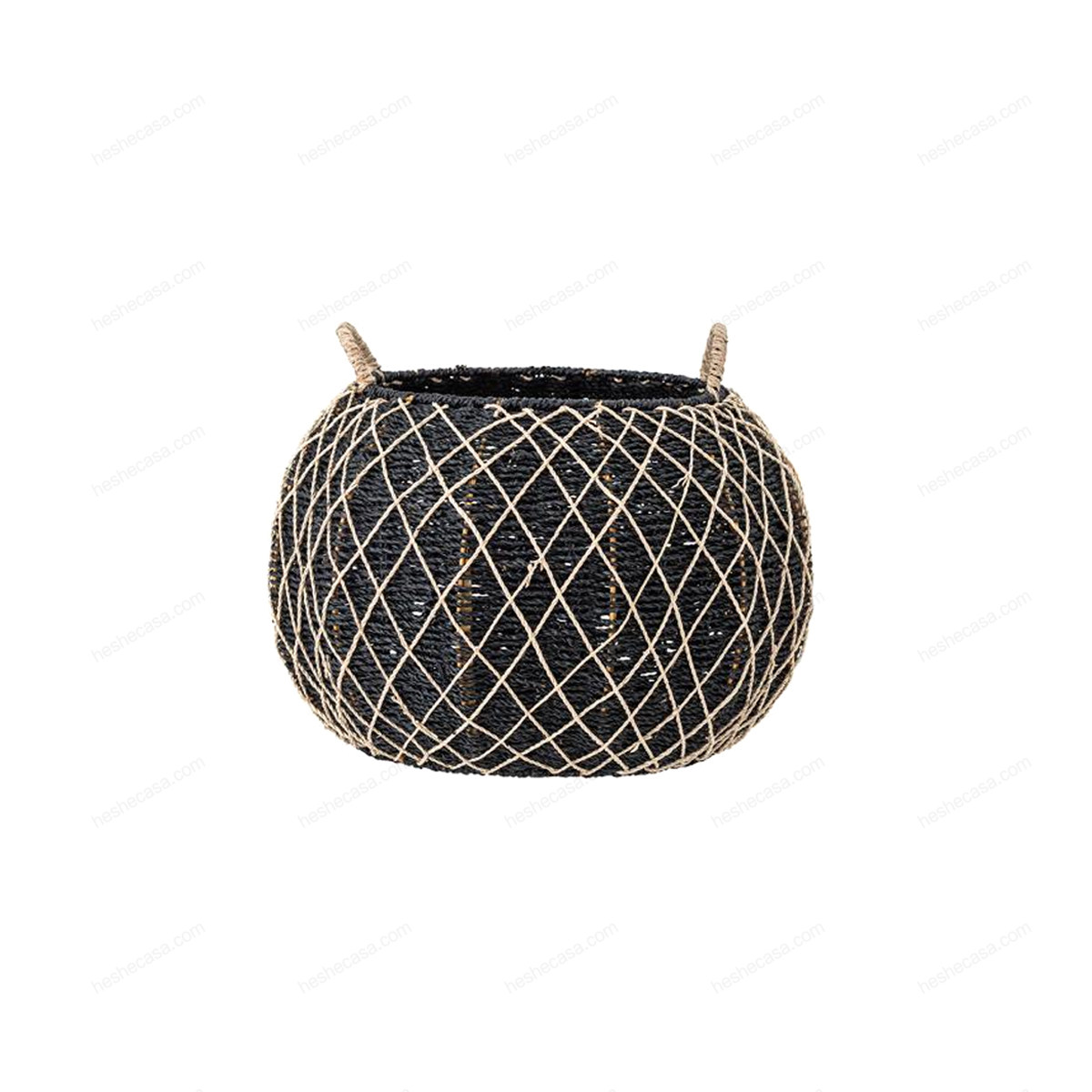 Karia Basket, Black, Seagrass 收纳筐