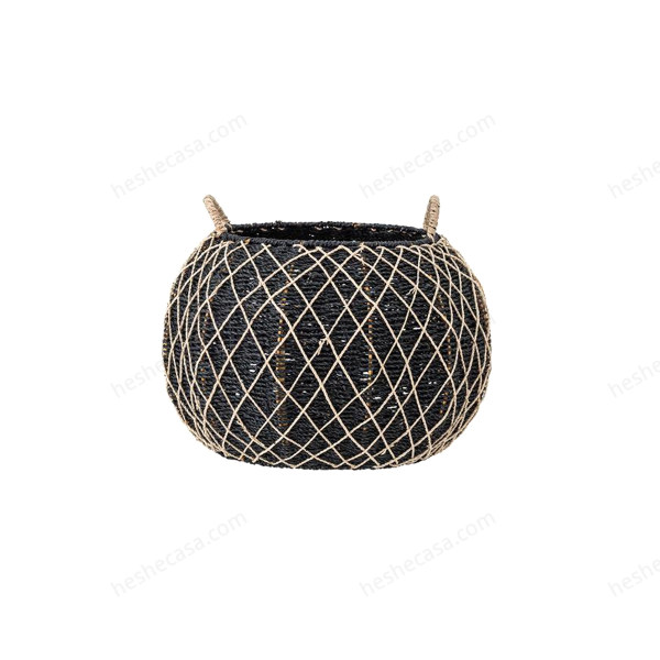 Karia Basket, Black, Seagrass 收纳筐