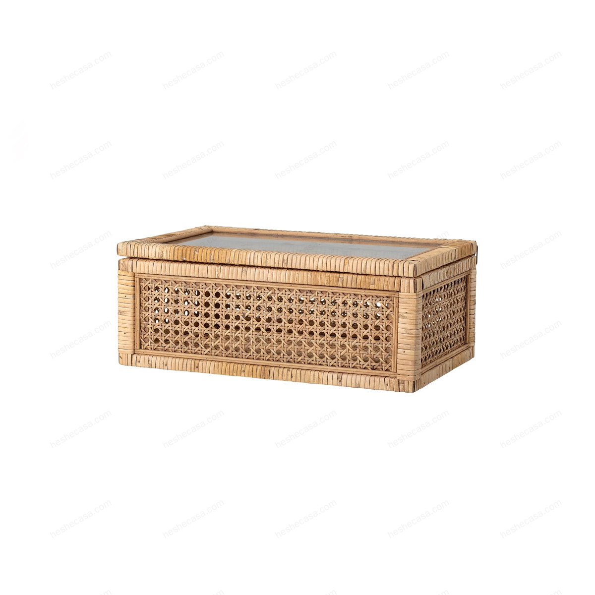 Lally Box WLid, Nature, Rattan 收纳盒