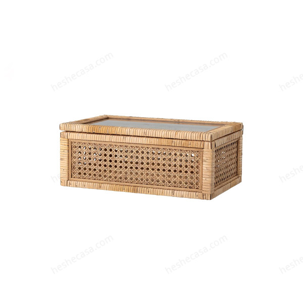 Lally Box WLid, Nature, Rattan 收纳盒