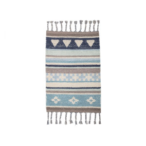 Korna Rug, Blue, Cotton地毯