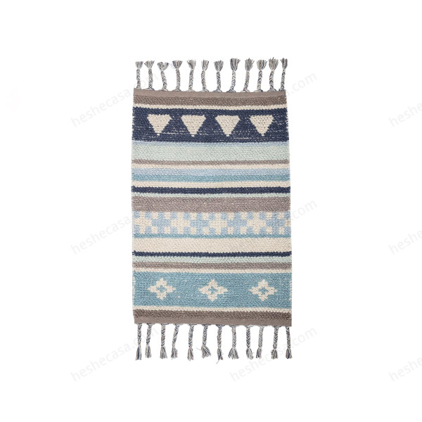 Korna Rug, Blue, Cotton地毯