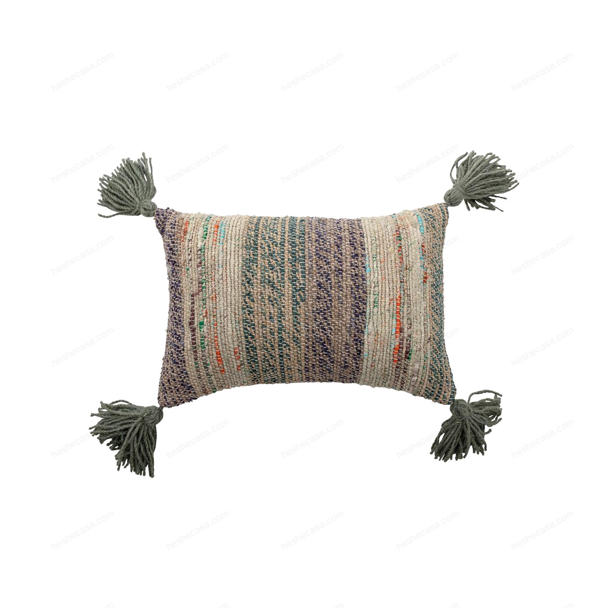 Jian Cushion, Green, Cotton靠垫