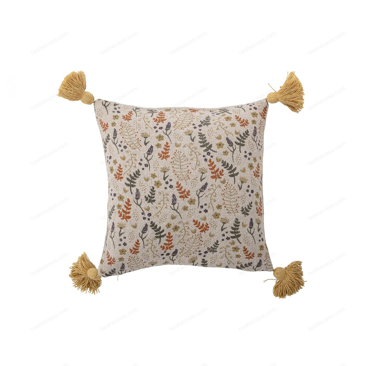 Filipa Cushion, Yellow, Recycled Cotton靠垫