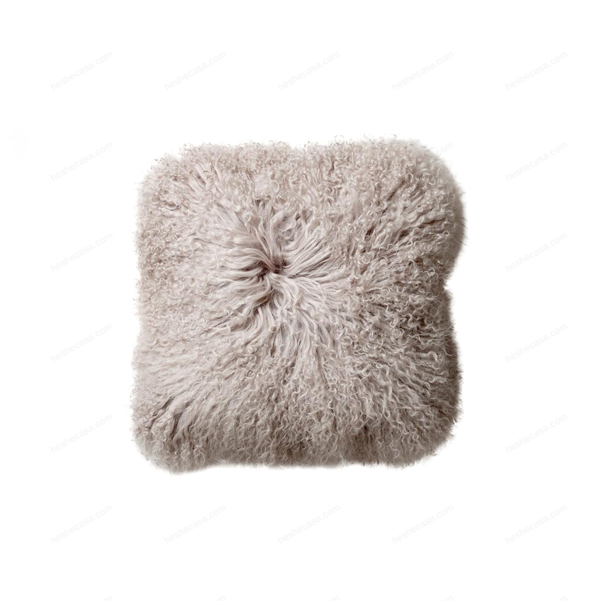 Farina Cushion, Nature, Lambskin Mongolian靠垫