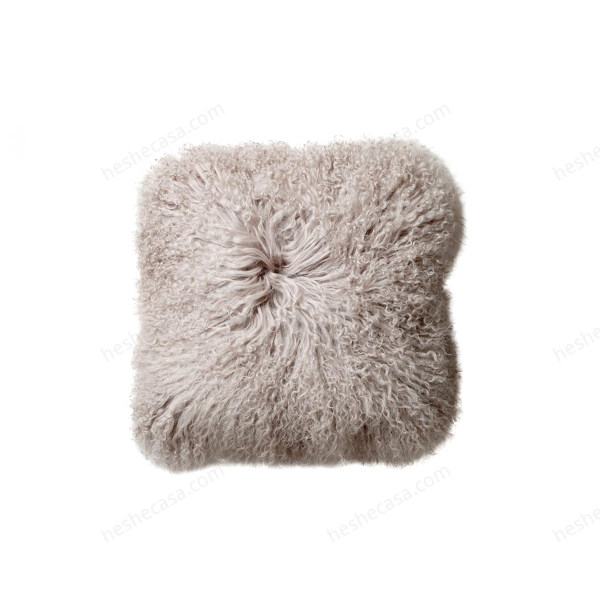 Farina Cushion, Nature, Lambskin Mongolian靠垫