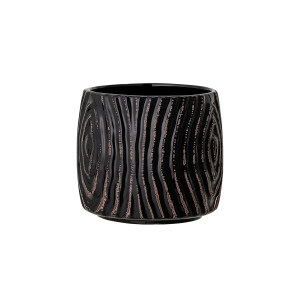 Hena Flowerpot, Black, Stoneware花瓶